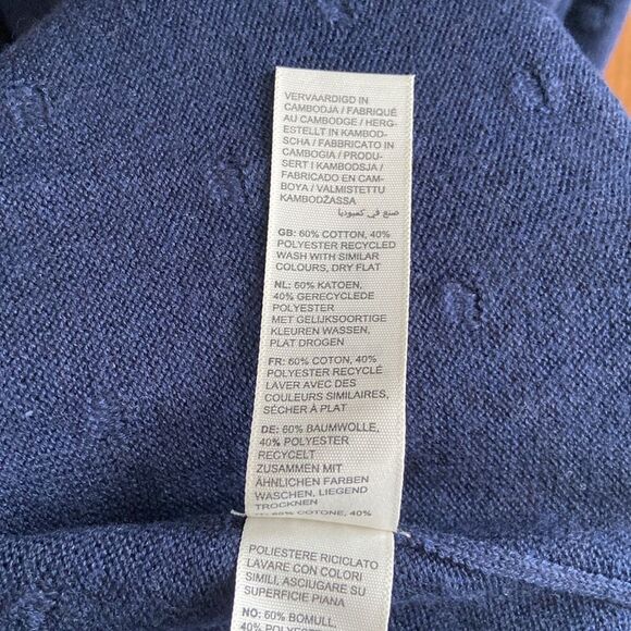 Fat Face Sarah Skater Navy Knit Long Puffy Sleeves Dress Academia Grannycore - Picture 7 of 8